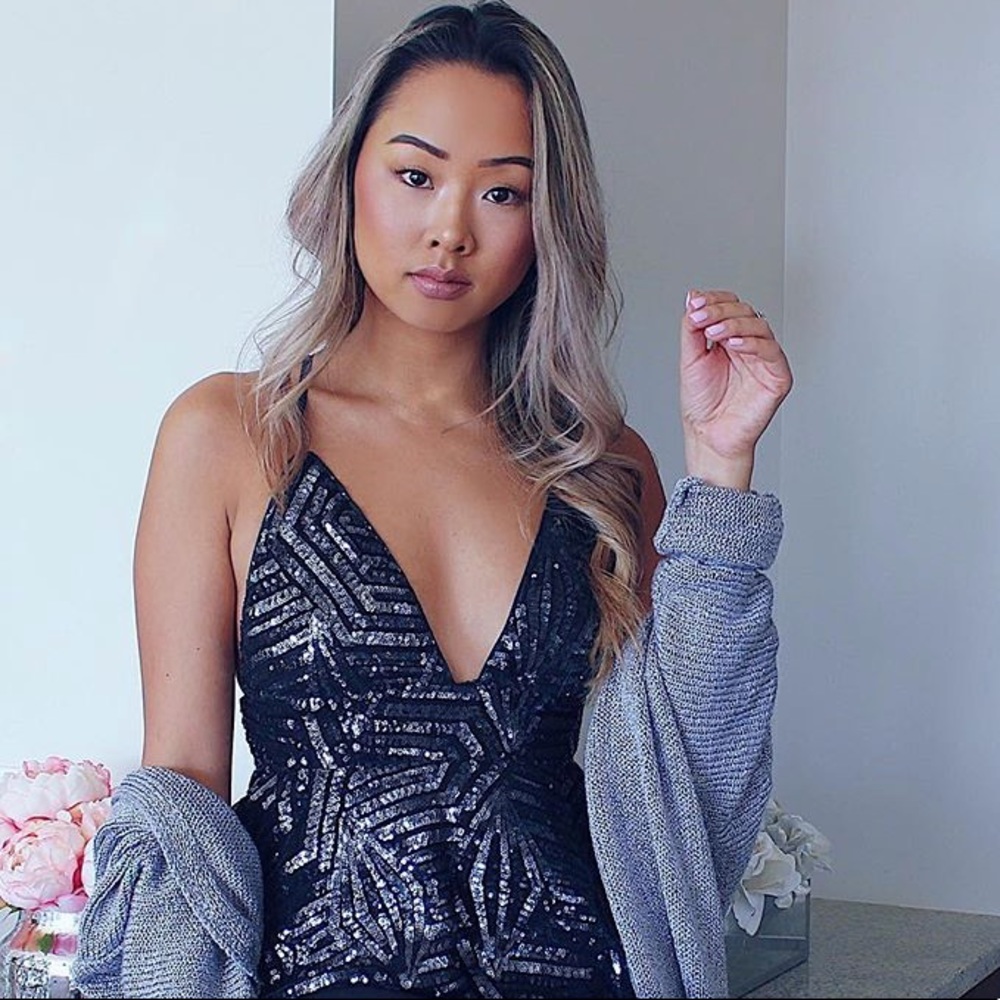 Blue Sequin Top